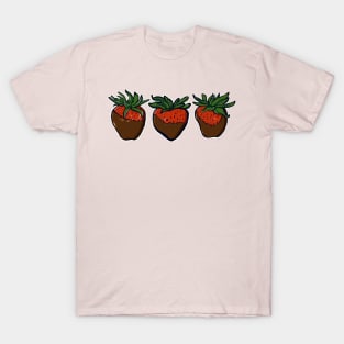 Chocolate Covered Strawberries Graphic Tee T-Shirt